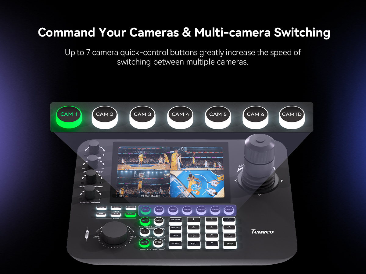 1 KB300PRO Keyboard Controller 3 Ptz Cameras VHD620A NDI Bundle