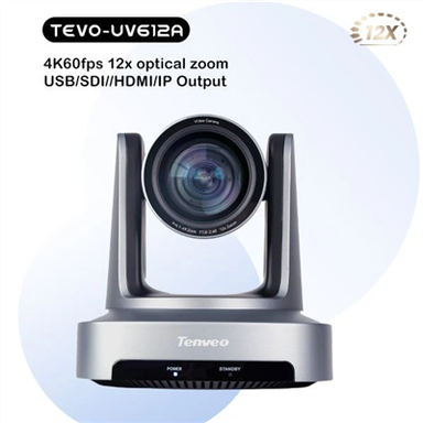 Tenveo 4K UV612A-4K 12x Zoom 8.29MP for HDMI USB3.0 RJ45 SDI Conference Camera Ptz New 4KP@60fps for Church Use