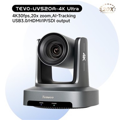 PTZ Camera UVS20A-4K 4K 20x Optical Zoom 8.29MP AI Auto Tracking and Auto Framing Wide View Angle PTZ Conference Camera